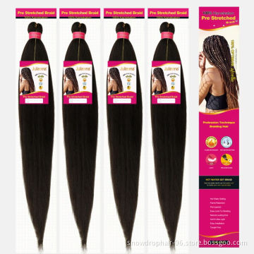Hot Selling free sample ombre pre prestrech hair braids pre stretched braiding hair